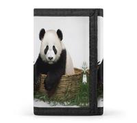 HJKBCV Panda Stars Trifold Wallet Credit Card Purse Portable Outdoor Sports Wallets Pocket Coin Wallet with Id Window for Men Women, style, One Size