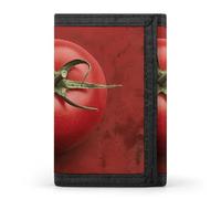 HJKBCV Tomatoes on The Wall Trifold Wallet Credit Card Purse Portable Outdoor Sports Wallets Pocket Coin Wallet with Id Window for Men Women, style, One Size