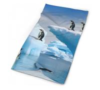 HJKBCV Winter Neck Warmer Gaiter Penguins On The Iceberg Personalized Headwear Reusable Windproof Face Mask Cover Cold Weather Scarf for Men Women, Style, One size