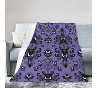 HJKdfv Horror Pattern On Purple Background Print Ultra-Soft Micro Fleece Blanket, Soft, Lightweight, Cozy Flannel Throw For Bed, Couch, Sofa And Travel Warm