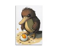 hjkhjt Animal Poster A Platypus Searching for Lost Eggs Poster Wall Art Canvas Aesthetic Cover Painting for Living Room Bed Room 16x24inch(40x60cm) Unframe-style