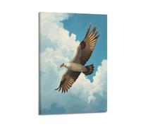 hjkhjt Animal Poster A Vulture Circling High in The Sky Poster Wall Art Canvas Aesthetic Cover Painting for Living Room Bed Room 12x18inch(30x45cm) Frame-style