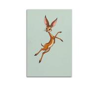 hjkhjt Animal Poster Gazelle Leaping Gracefully Poster Wall Art Canvas Aesthetic Cover Painting for Living Room Bed Room 20x30inch(50x75cm) Unframe-style