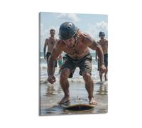 hjkhjt Beginner Struggling to Stand Up Poster Wall Art Canvas Aesthetic Cover Painting for Living Room Bed Room 08x12inch(20x30cm) Frame-style