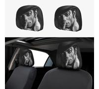 HJKJKKJ Car Headrest Cover 2PCS Personalized Michael Jackson Headrest Covers for Car Waterproof Head Rest Covers Universal Cars Headrest Protector Elastic Dust Cover for Most Cars