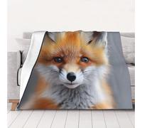 HJKJKKJ Throw Blanket for Couch Lightweight Plush Bed Blankets Soft Cozy Flannel Blankets Anti-Static Cute little fox Blanket for Sofa Chair Bed Camping Picnic Travel 200x150 CM