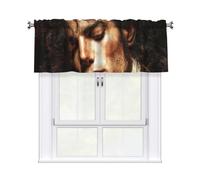 HJKJKKJ Window Valance 137x 46 CM Kitchen Curtains Michael Jackson Valances for Windows Vintage Short Window Curtains Farmhouse Rod Pocket Decorative Curtain Valance for Bedroom Bathroom