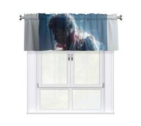 HJKJKKJ Window Valance 137x 46 CM Kitchen Curtains Michael Jackson Valances for Windows Vintage Short Window Curtains Farmhouse Rod Pocket Decorative Curtain Valance for Bedroom Bathroom