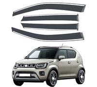 HJKJNBF 4 Pcs Rain Wind Deflectors, for Suzuki Ignis 2016 2017 2018 2019 2020 2021 2022 2023 2024 2025 Front Rear Side Window Visor Rain Streamlined Design Keep Car Ventilated in Rain