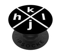 hjkl Design for Programmers Using vi/Vim - White Graphic PopSockets Adhesive PopGrip