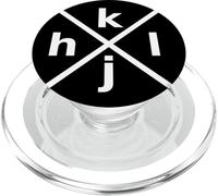 hjkl Design for Programmers Using vi/Vim - White Graphic PopSockets PopGrip for MagSafe