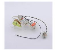 HJKLBGT Guitar Wiring Kit Loaded Pre-wired Electric Guitar Wiring Harness Prewired Kit 3x 250K Brass Pots OAK 5-Way Converter(CDE)