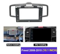 HJLHUIDM Car Replacement 10.1 Inch Car Frame Fascia Adapter Compatible with Honda Freed 2008-2015 Android Radio Dash Fitting Panel Kit Car Interior(Only Frame)