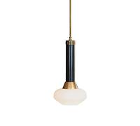 HJLJKG chandelier Chandeliers LED Postmodern Single Head Chandelier Bar Counter Creative Wrought Iron Glass Living Room Background Wall Bedroom Hotel Bedside E27 Lamp Pendant Lights(Warm Light)