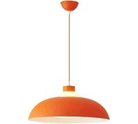 HJLJKG Chandelier, Creative Pendant Light Dome Metal Retro Industrial Ceiling Light Fixture E27 Single Head for Kitchen Island Dining Room Bedroom Hallway Bar Living Room(13.8in,Orange)
