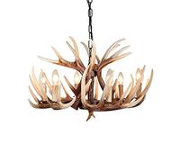HJLJKG Chandelier, Creative Personality Antler Chandelier, V-intage Style Resin Antler Pendant Light Adjustable Height for Hallway Kitchen Bedroom Entryway Hanging Lamp