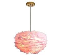HJLJKG Chandelier, Nordic Feather Pendant Light, 3 Lights Romantic Ceiling Haning Lamp, Creative Art Feather Shade Chandelier, For Child Bedroom, Girls Room Decor, Living Room, Dining Room, 17.7