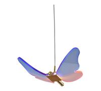 HJLJKG Dimmable Girls Bedroom Butterfly Chandelier, 12W Purple Pink Acrylic Shade Pendant Light Fixture, Gold Hanging Ceiling Lamp for Staircase, Kitchen, Dining Table, and Kids Room(9.64in)