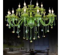 HJLJKG European Red Crystal Pendent Lamp Luxurious Living Room Restaurant Bedroom Chandelier,Light