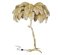 HJLJKG Floor Lamp, Feather Reading Standing Lamps with 3 Color Dimmable Standing Lamp Floor Feather Lamps for Living Room Bedroom Office Decor