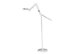 HJLJKG Floor Lamp Floor Lamp Adjustable Floor Light with 8X Magnifying 2 Color Temperatures Cable Eye Care Reading Lamp Standing Lamp (Color : White)