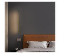 HJLJKG Hanging Lamp, LED Chandelier Lamp, All Bronze - Bedside Chandelier Long Line Living Room Background Wall Lamp Long Bar Designer Pendant Bedroom Bedside, LED Chandelier(Greenlong123cm)