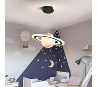 HJLJKG Hanging Lamp, Planetary Chandelier Dimmable Hanging Lamp Iron Pendant Lamp Dimmable LED Lighting Decoration Minimalist LED Home Decor Apply to High Ceiling Children's Room Space Room Aerospace