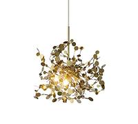 HJLJKG Hanging Lamp, Sputnik Chandelier Mid Century Stainless Brass Chandelier Semi Flush Mount Ceiling Light Fixture Pendant Lighting For Bedroom Foyer Dining Room Restaurant UL Listed(B)