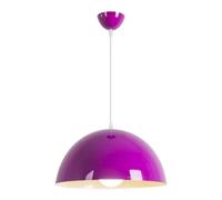 HJLJKG Industrial Dome Metal Pendant Light - 11.8'' Rustic Farmhouse Hanging Fixture and Nordic Chandelier for Dining Room, Restaurant, and Kitchen Island(Purple)
