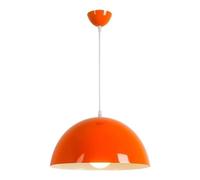 HJLJKG Industrial Dome Metal Pendant Light - 11.8'' Rustic Farmhouse Hanging Fixture and Nordic Chandelier for Dining Room, Restaurant, and Kitchen Island(Orange)