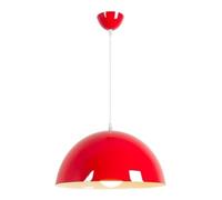 HJLJKG Industrial Dome Metal Pendant Light - 11.8'' Rustic Farmhouse Hanging Fixture and Nordic Chandelier for Dining Room, Restaurant, and Kitchen Island(Red)