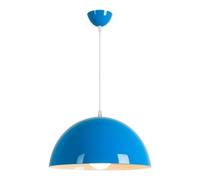 HJLJKG Industrial Dome Metal Pendant Light - 11.8'' Rustic Farmhouse Hanging Fixture and Nordic Chandelier for Dining Room, Restaurant, and Kitchen Island(Blue)