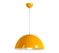 HJLJKG Industrial Dome Metal Pendant Light - 11.8'' Rustic Farmhouse Hanging Fixture and Nordic Chandelier for Dining Room, Restaurant, and Kitchen Island(Yellow)