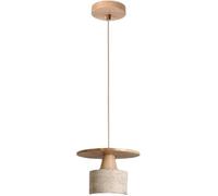 HJLJKG Japanese Bedside Pendant Light Nordic Creativity Natural Yellow Travertine Kitchen Island Hanging Lamp Minimalist Retro Dining Room Chandelier For Bar Counter Living Room