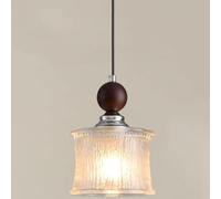 HJLJKG Japanese Vintage Walnut Bedroom Pendant Light Minimalist Green Glass Dining Room Hanging Lamp Mid Century Nordic Kitchen Island Chandelier For Bedside Bar Counter Living Room Cafe