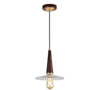 HJLJKG Japanese Walnut Wood Bedside Pendant Light Nordic Creativity Glass Dining Room Pendant Light Mid Century Flower Kitchen Island Farmhouse Chandelier For Bedroom Living Room Bar Counter