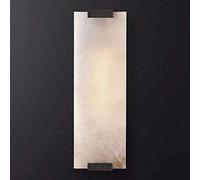 HJLJKG Marble Lighting Fixture Square Lamp Shade, Indoor Art Deco Mount Light Sconces E27 Wall Lamps for Bedroom Bedside Living Room Hallway