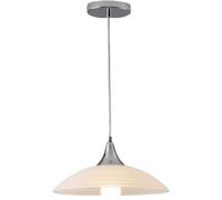 HJLJKG Mid Century Creativity White Glass Study Pendant Light Chrome Bedside Hanging Lamp Nordic Minimalist Dome Kitchen Island Chandelier Indoor Lighting For Bedroom Dining Table Restaurant