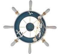HJLJKG Nautical Style Wall, Vintage Resin Hemp Rope Wall Lamp, Rudder Steering Wheel Wall Light, Boy Girl Room Creative Decorative Lighting, LED Bedroom Bedside Living Room Lamp (Color : Blue) (