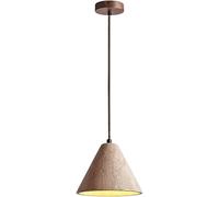 HJLJKG Nordic Minimalist Natural Stone Kitchen Island Pendant Light Japanese Style Wabi-Sabi Yellow Travertine Bedside Hanging Lamp Mid Century Retro Bedroom Chandelier For Dining Room Bar Counter