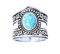 HJLJKG Vintage Band Rings Boho Moonstone Ring Engagement Wedding Bridal Jewelry 8