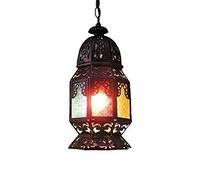 HJLJKG Wall Sconce Light, Nordic Pendant Retro Wall Lamp, Southeast Asia Aisle Hall Bar Ballroom Lamps and Lanterns Iron Hollow Chandelier, Hanging Chain Creative Personality Living Room Light,18