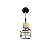 HJLJKG Wall Sconce Light, Wrought Iron Wall Lamp and Chandelier Dual-Purpose Pendant Lighting Decoration Wall Lamp Bar Iron Cage Pendant Ceiling Lamp Fixture Retro Balcony Staircase Ceiling Ligh