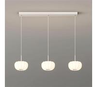 HJLJKG White Acrylic Metal Pendant Light for Home Decor - Kitchen, Dining, Bedroom and More (70cm Shade Diameter)