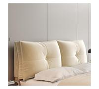 HJLKDYM Rectangular Upholstered Bed Back Headboard Cover, Removable Wall Pillow Cushion Headboard, Soft Backrest Reading Pillow For Sitting Up, Reading & Sleeping(White-B,180x60x12cm)