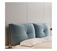 HJLKDYM Rectangular Upholstered Bed Back Headboard Cover, Removable Wall Pillow Cushion Headboard, Soft Backrest Reading Pillow For Sitting Up, Reading & Sleeping(Blue,190x60x12cm)