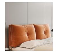 HJLKDYM Rectangular Upholstered Bed Back Headboard Cover, Removable Wall Pillow Cushion Headboard, Soft Backrest Reading Pillow For Sitting Up, Reading & Sleeping(Orange,190x60x12cm)