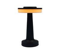HJLRR Metal Cordless with Touch Sensor Rechargeable Desk Night Light, Portable LED Table Lamp, Bar Restaurant Coffee Bedroom Bedside Light,Black