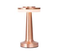 HJLRR Touch Cordless Table Lamp, 3 Color Stepless Dimming Lights, LED Battery Operated Desk Lamps, Portable USB Metal Bedside Lamp for Bedroom/Bedside/Study,Bronze