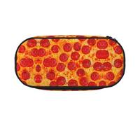 HJLUUFT 3D Pizza Pepperoni print Pencil Bag Pouch Case,Pen Bags Pencil Pouch Organizer for Office College School Daily Use